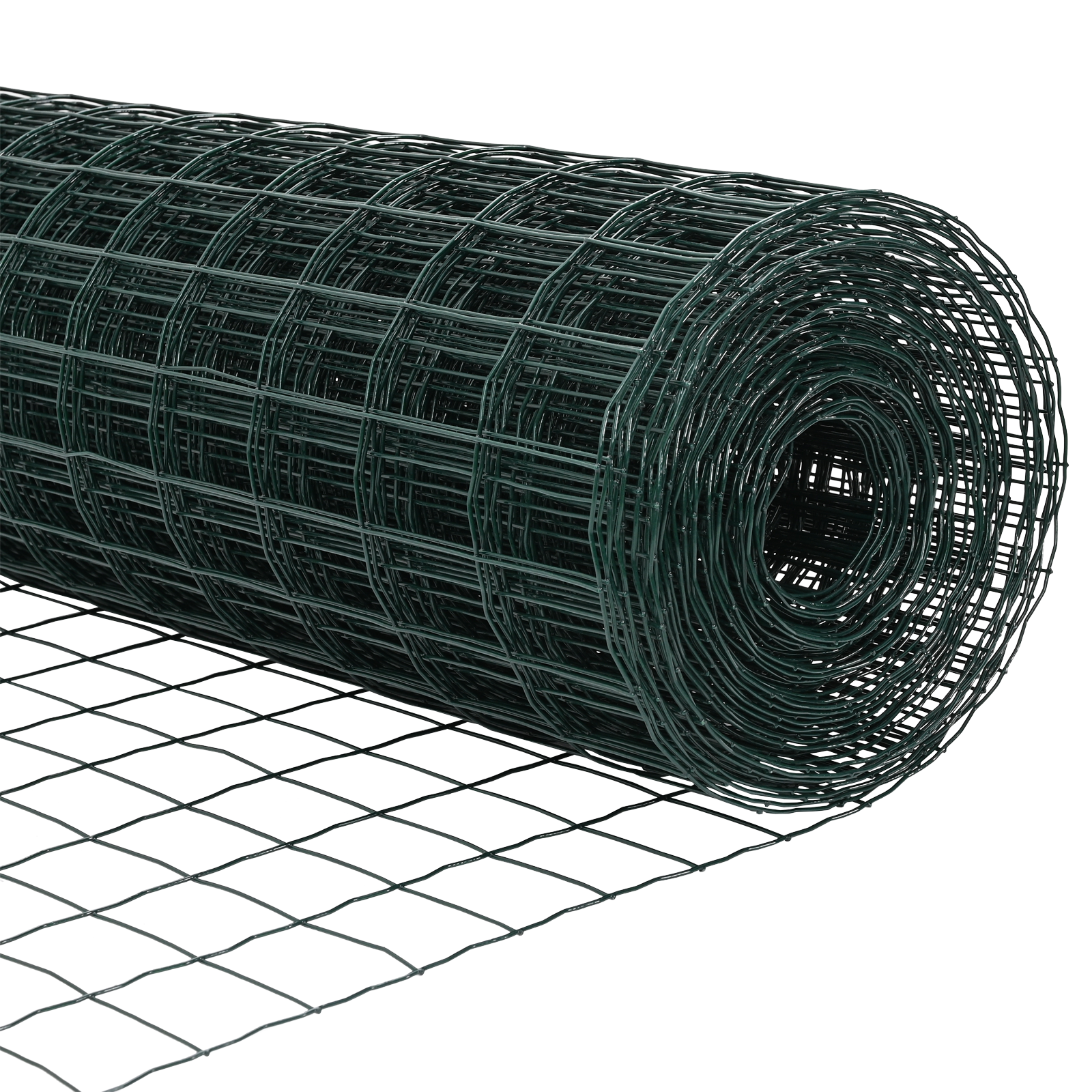 Recinzione Euro con 11 Post in U Verde 0,4x25 m Acciaio
