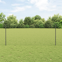 Euro Fence con 10 Pali Grigi 1x10 m in Acciaio