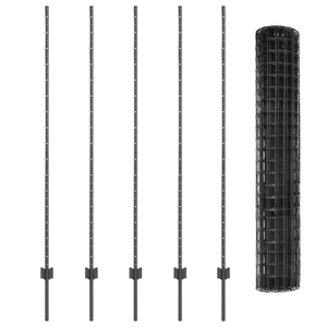 Recinzione Euro con 10 U Post Grigia 1.5x10 m Acciaio