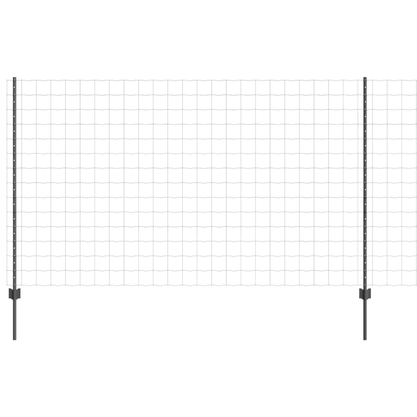 Recinzione Euro con 10 U Poste Grigia 1.4x10 m Acciaio