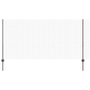 Recinzione Euro con 22 Post U Grigia 1,2x25 m Acciaio