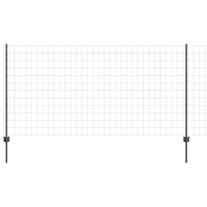 Recinzione Euro con 22 Pali Grigio 1,2x25 m Acciaio