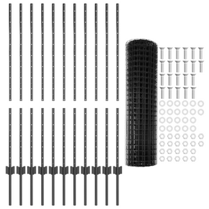 Recinto Euro con 22 Post Grey 1,2x25 m Acciaio