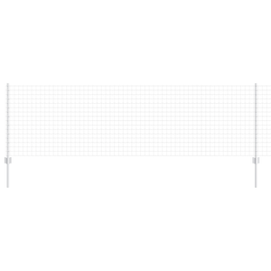 Recinzione Euro con 5 Pali U Silver 0,8x10 m Acciaio