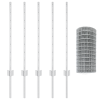 Recinzione Euro con 5 Pali U Silver 0,8x10 m Acciaio