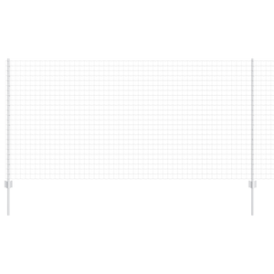 Recinzione Euro con 10 Pali Argento 1,2x10 m Acciaio