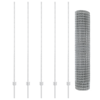 Recinzione Euro con 10 Post in Alluminio Argento 1,5x10 m Acciaio