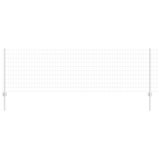 Recinzione Euro con 5 pali U Argento 0,8x10 m Acciaio