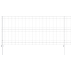 Recinzione Euro con 10 Post in Alluminio Argento 1x10 m Acciaio