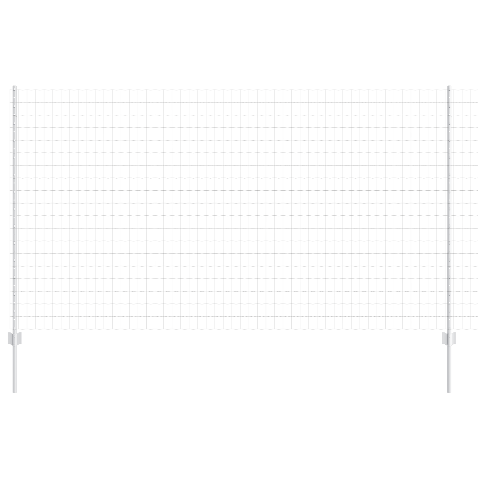 Recinzione Euro con 10 Posti U Argento 1,4x10 m Acciaio
