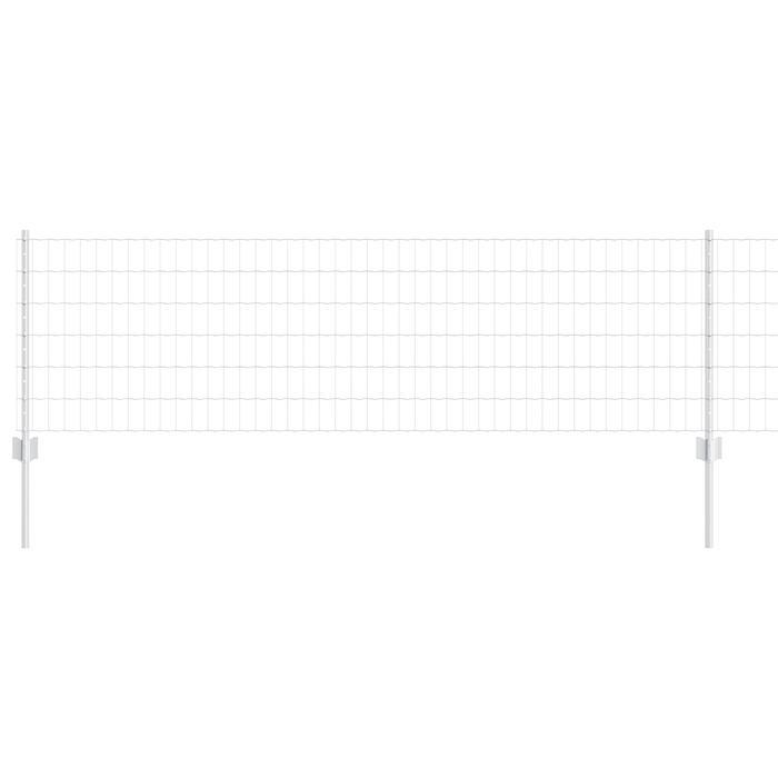 vitaXL Euro Fence con 5 pali U Argento 0,6x10 m Acciaio