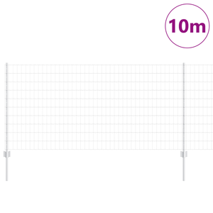 Recinzione Euro con 10 Postazioni Argento 1x10 m Acciaio