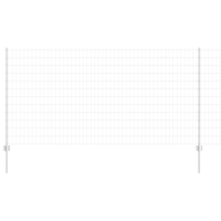 Cancello Euro con 10 pali U Argento 1,2x10 m Acciaio