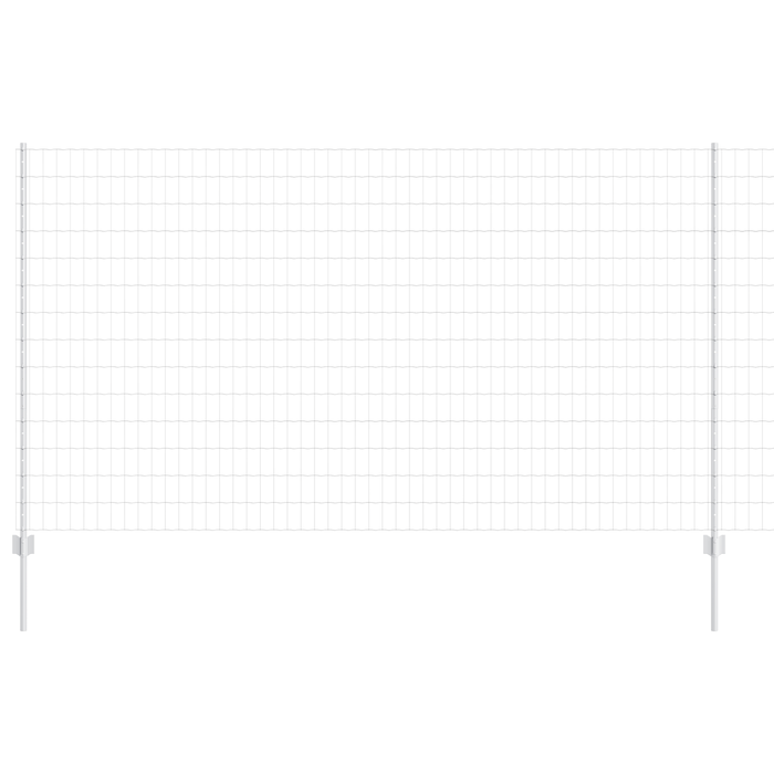 Recinzione Euro con 10 Posta U Argento 1,4x10 m Acciaio