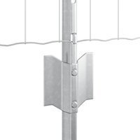 Recinzione Euro con 5 Pali U Argento 0,6x10 m Acciaio