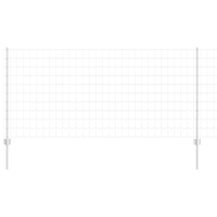 Recinzione Euro con 10 Paletti Argento 1x10 m Acciaio