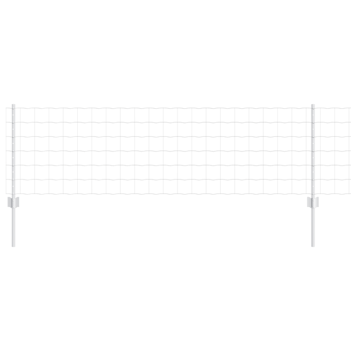 Cancello Euro con 5 Posti U Argento 0,6x10 m Acciaio