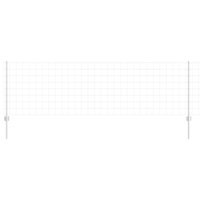 Recinzione Euro con 5 Pali U Argento 0,8x10 m Acciaio