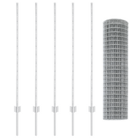 Recinzione Euro con 10 Post in Alluminio Argento 1,2x10 m Acciaio