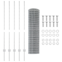 Recinzione Euro con 10 Post in Alluminio Argento 1,2x10 m Acciaio