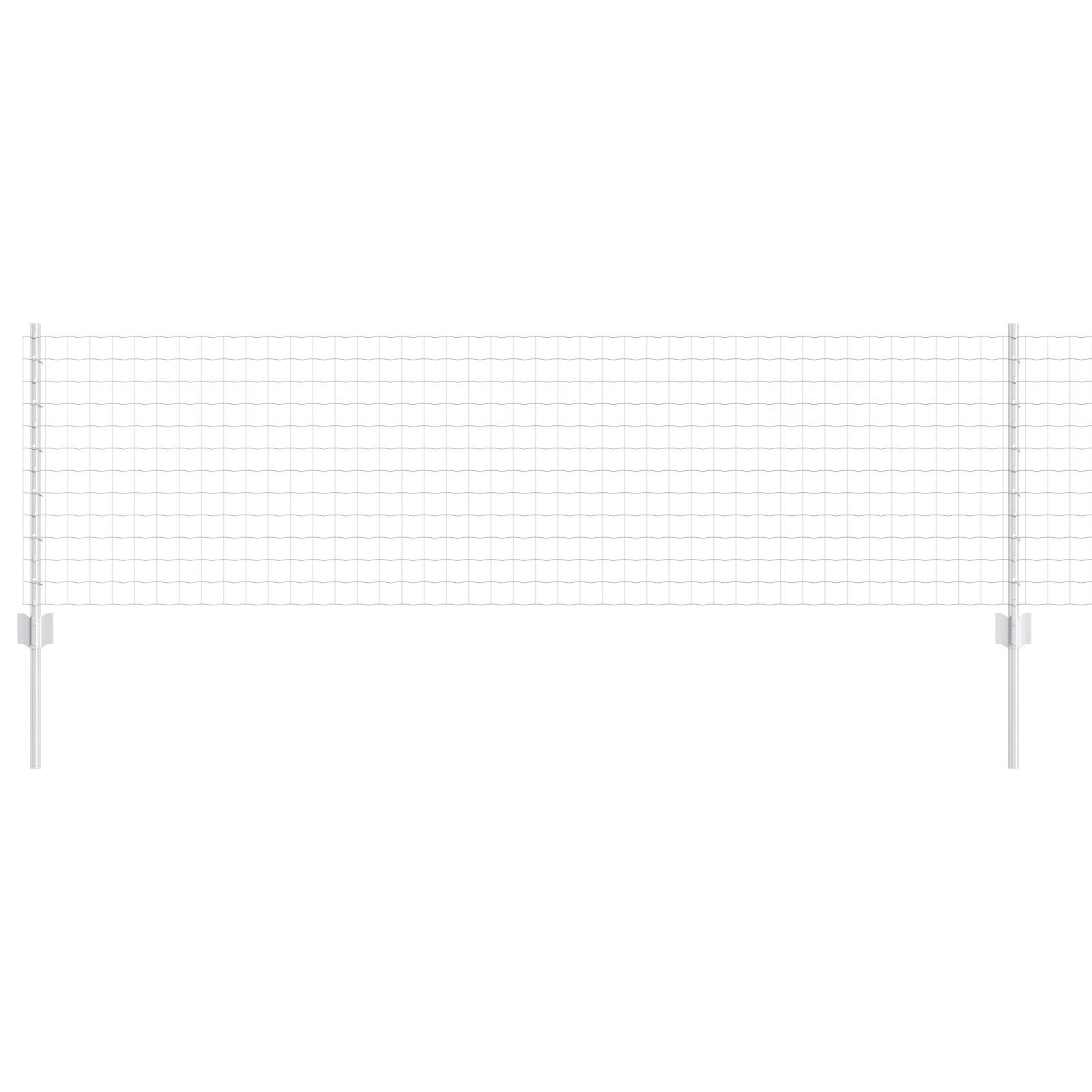 Recinzione Euro con 11 Posta U Argento 0,6x25 m Acciaio