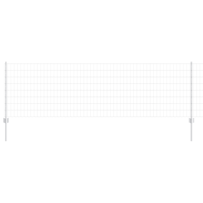 Recinzione euro con 11 pali a U argento 0.8x25 m acciaio