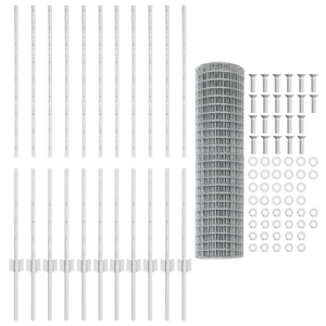 Recinto Euro con 22 Posti U Argento 1,2x25 m Acciaio