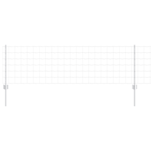 Recinzione Euro con 11 pali a U Argento 0.6x50 m Acciaio