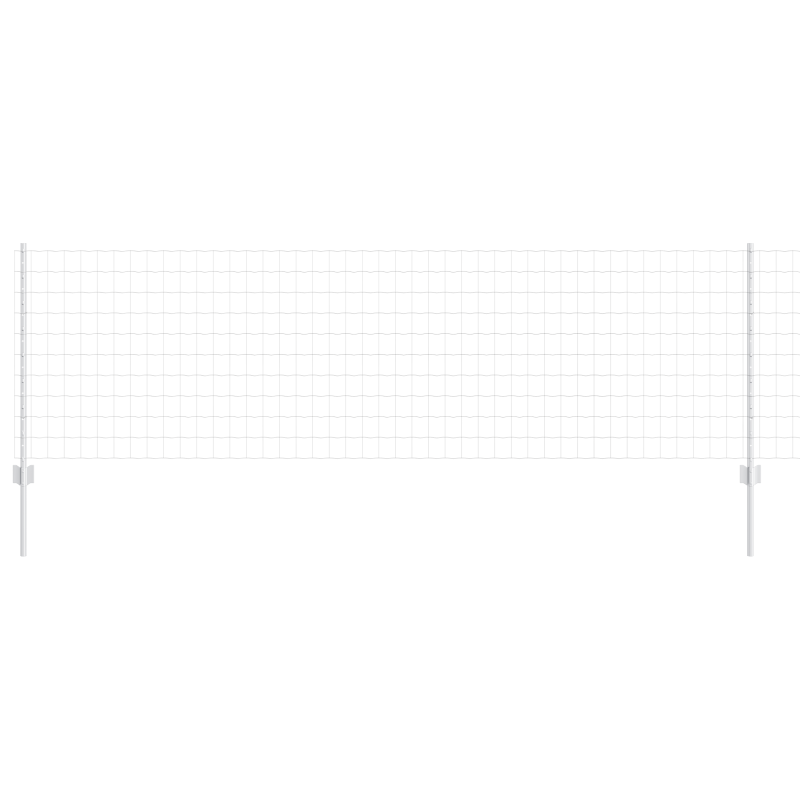 Recinzione Euro con 5 Posti U Argento 0,8x10 m Acciaio