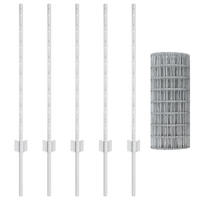 Recinzione Euro con 5 Posti U Argento 0,8x10 m Acciaio