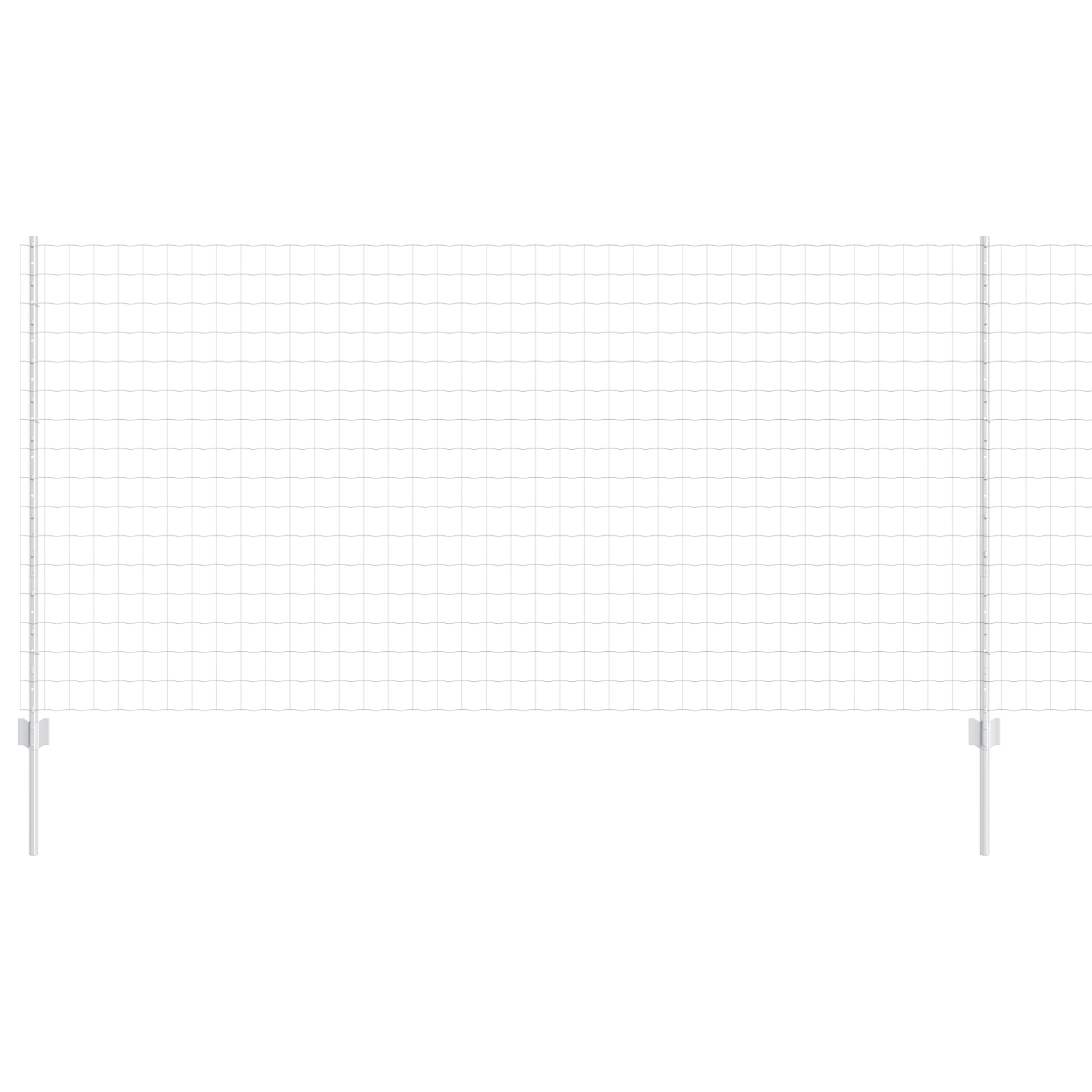 Recinto Euro con 10 Post in Alluminio Argento 1,2x10 m Acciaio