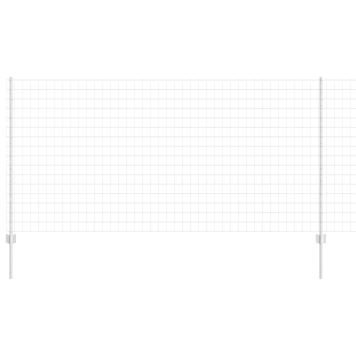 Recinto Euro con 10 Post in Alluminio Argento 1,2x10 m Acciaio