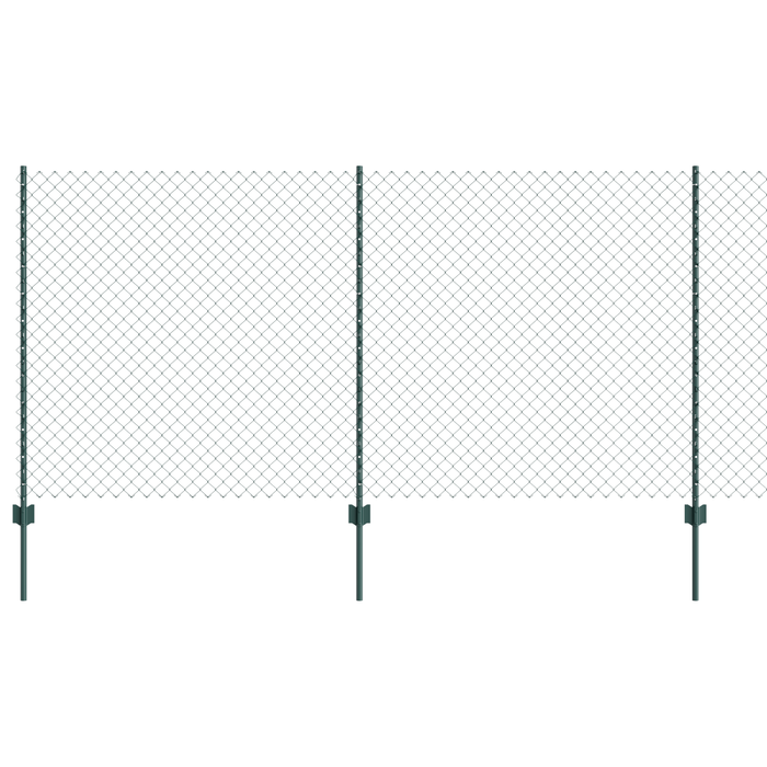 Recinzione Metallica con 10 Post U Verde 1.2x10 m Acciaio