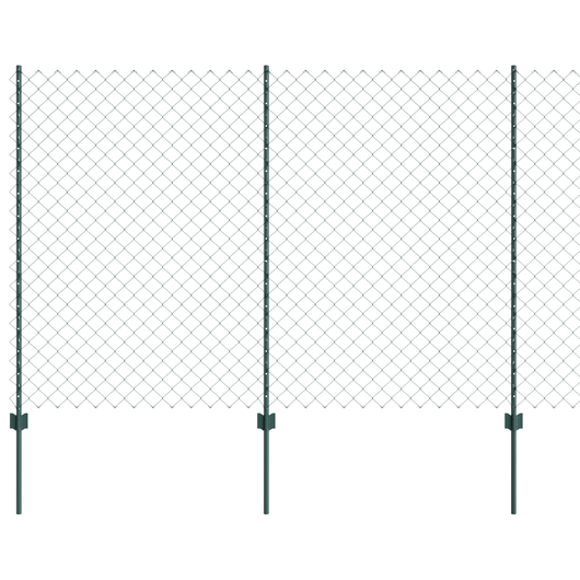 Set di Recinzioni Set di 2 Verde Metallo 25x1,5 m Durevole