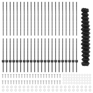 Recinzione a Maglia Chain Link con 44 U Post Grigio 1.4x25 m Acciaio