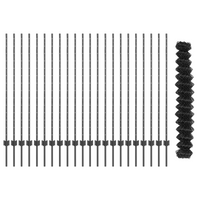 Recinzione a Maglia Chain Link con 44 U Post Grigio 1.4x25 m Acciaio