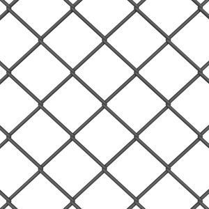 Recinto in catena con 44 U Posts Grigio 1.6x25 m Acciaio