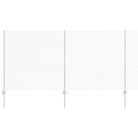 Recinzione a Catena con 20 U Post Argento 1,2x10 m Acciaio
