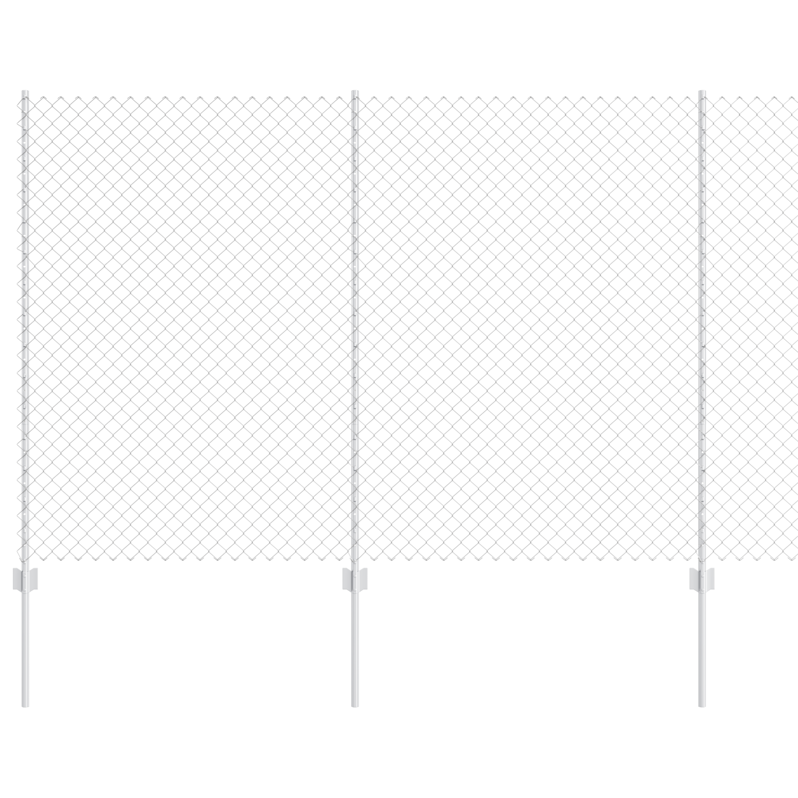 Recinzione a Rete Metallica con 20 U Post Argento 1.6x10 m Acciaio