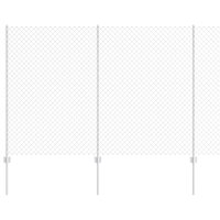Recinzione a Rete Metallica con 20 U Post Argento 1.6x10 m Acciaio