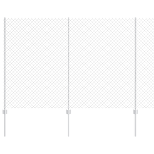 Recinzione a Rete Metallica con 20 U Post Argento 1.6x10 m Acciaio