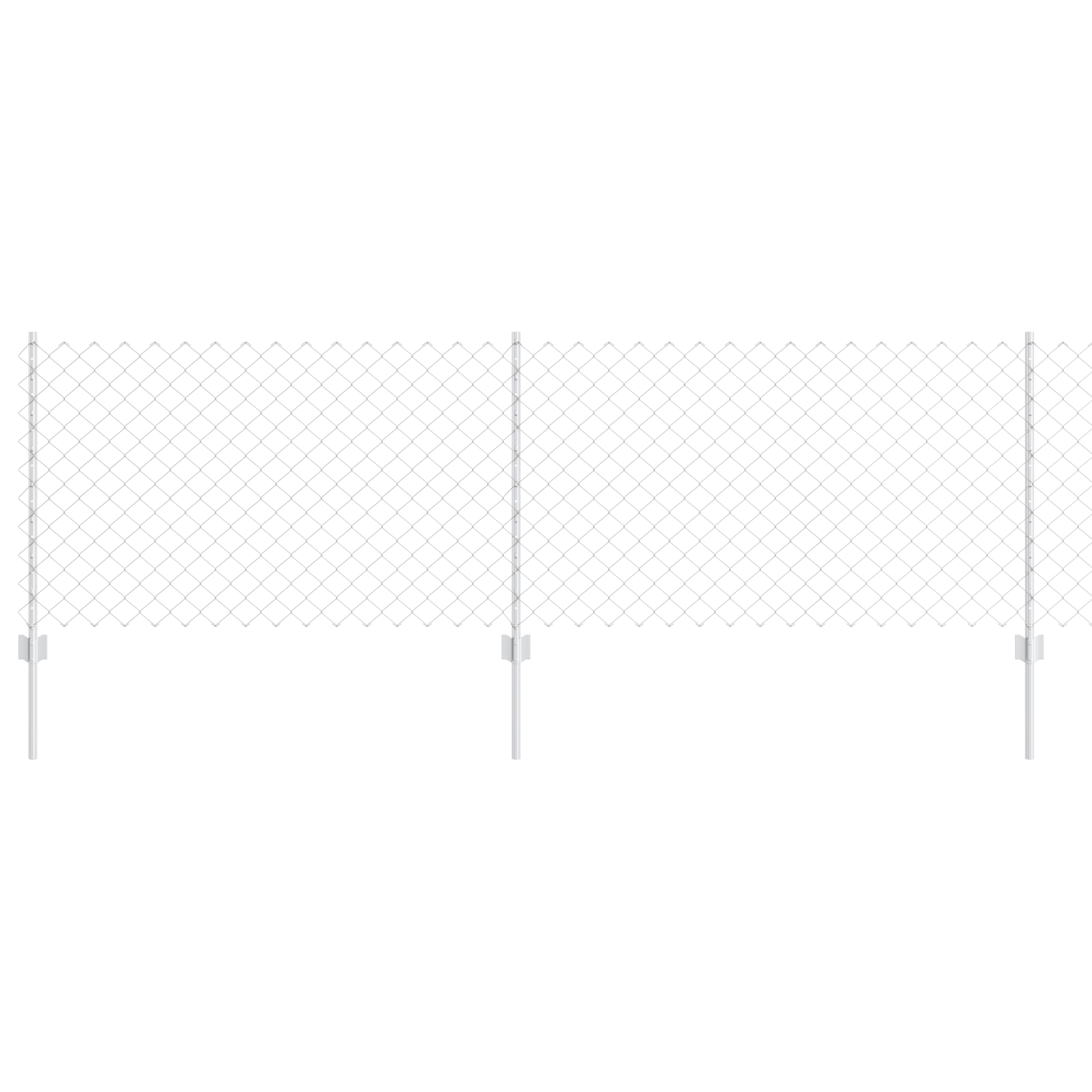 Recinzione a Maglie con 10 U Posts Argento 0.8x10 m Acciaio