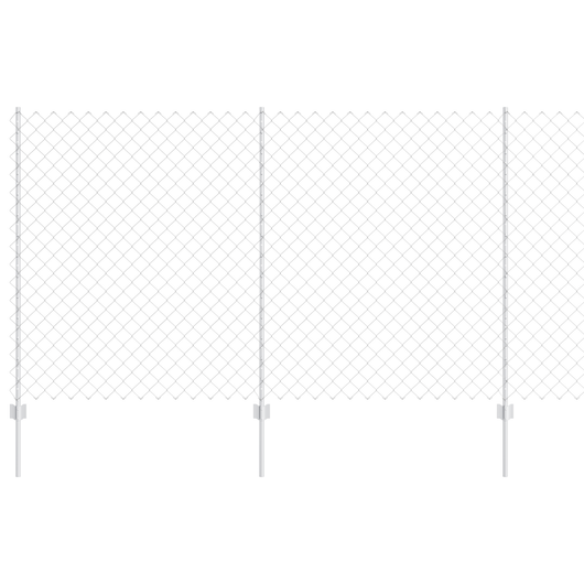 Recinzione a Maglie con 20 U Posts Argento 1.4x10 m Acciaio