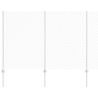 Recinzione a Maglia con 20 Post U Argento 1.5x10 m Acciaio