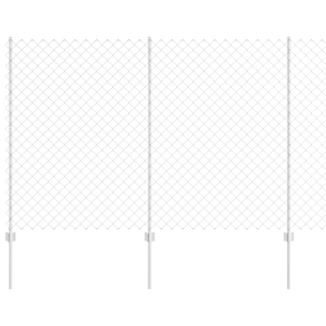 Recinzione a Maglia con 20 Post U Argento 1.5x10 m Acciaio