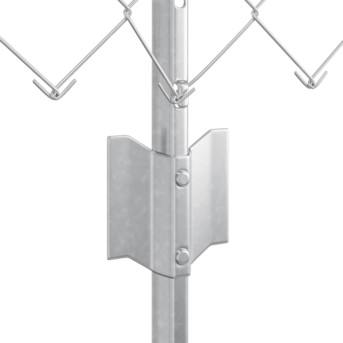 Set di Recinzione da Giardino Set di 2 Acciaio Galvanizzato Grande