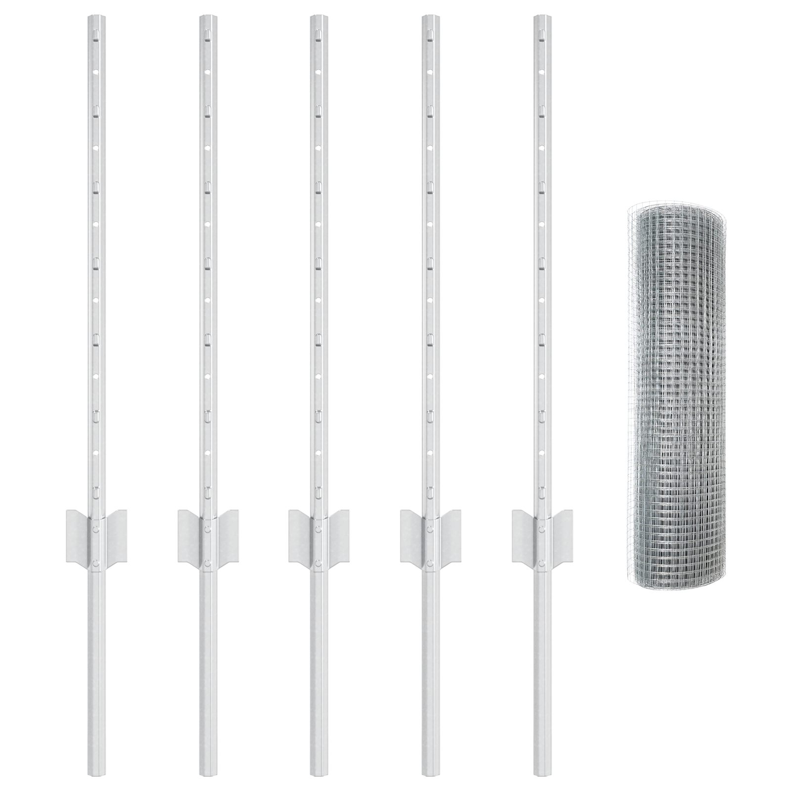 Set di Recinzione da Giardino Set di 2 Acciaio galvanizzato Grande