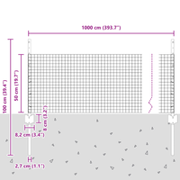 Set di Recinti da Giardino Confezione da 2 Argento Galvanizzato