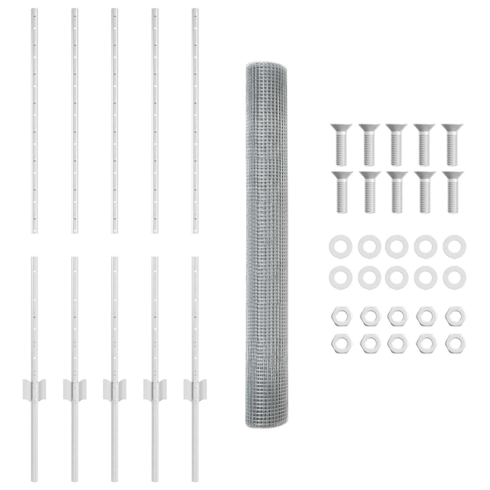 Set di Recinzione in Filo di Rame Set di 2 Acciaio galvanizzato