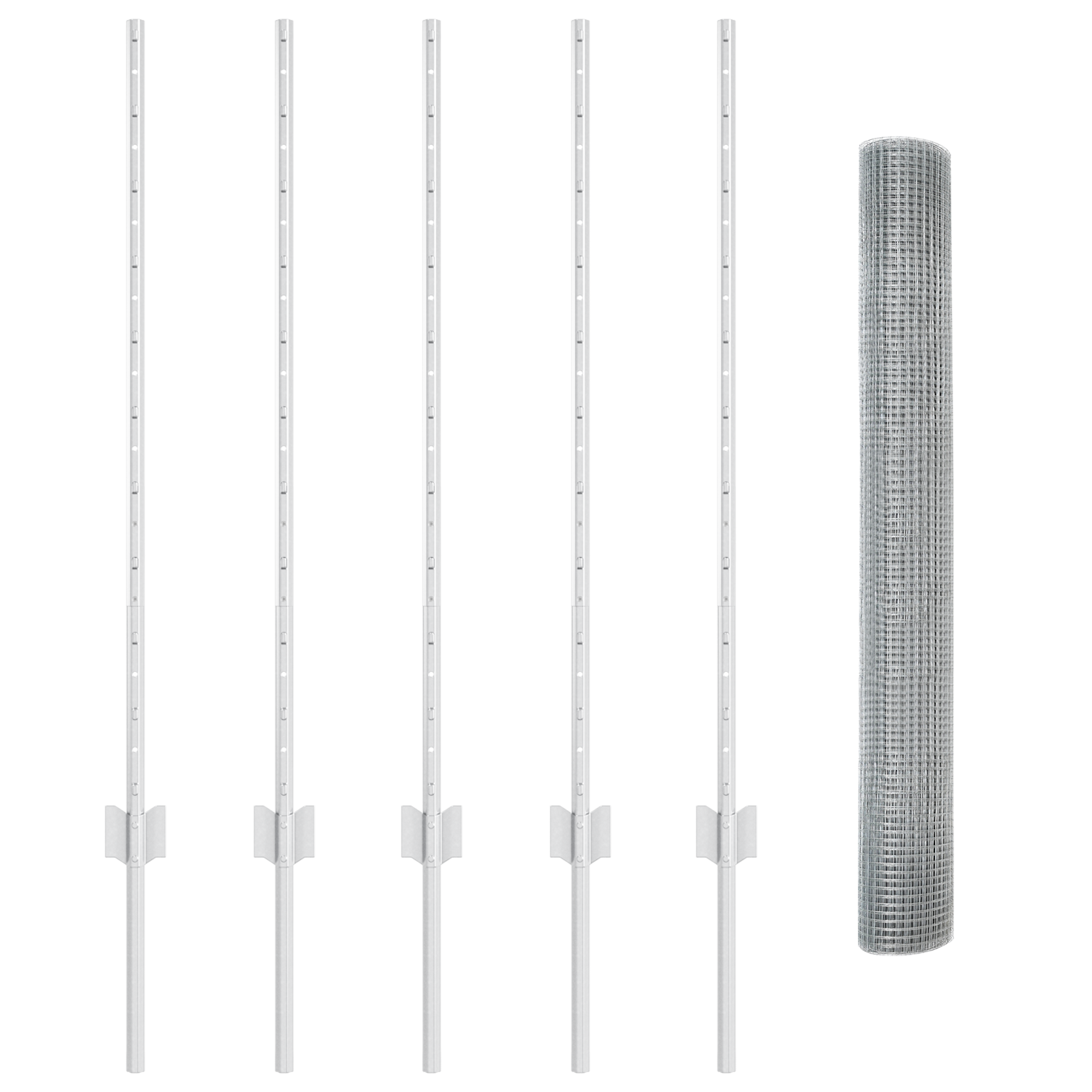 Set di recinzione per giardino 2 pezzi Acciaio zincato 10 x 1 m